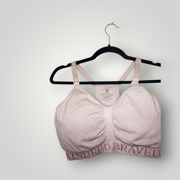 Kindred Bravely Nursing Bra - Light Pink and Mauve XL busty sports bra - Picture 1 of 14